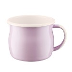 Kubek emaliowany wypukły  - poj. 0,35 l - różowy