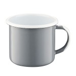 Kubek emaliowany - poj. 0,35 l - szary