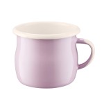 Kubek emaliowany wypukły - poj. 0,25 l - różowy