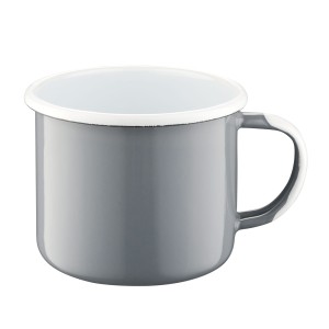 Kubek emaliowany - poj. 0,65 l -szary
