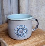 Kubek z mandalą - 0,5 l - wypukły,  różowy 