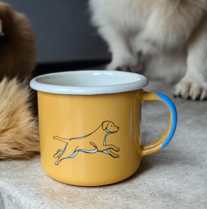 Kubek z psem - 0,35 l - żółty 