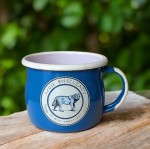 Kubek Moje Bieszczady - 0,35 l - wypukły, niebieski z różowym środkiem 