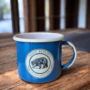 Kubek Moje Beskidy - 0,35 l - niebieski z różowym środkiem