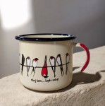 Kubek Bądź sobą - 0,5 l - kremowy 