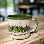 Kubek  z lasem - 0,35 l -  kremowy 