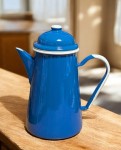 Kafejnik emaliowany -  poj. 1,3 l - niebieski