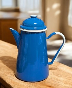 Kafejnik emaliowany -  poj. 1,3 l - niebieski