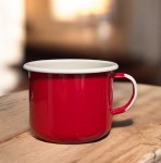 Garnuszek emaliowany - poj. 1,1 l - czerwony 