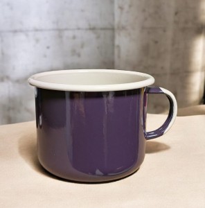 Garnuszek emaliowany - poj. 1,1 l - bakłażanowy