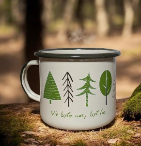 Kubek "Nie było nas, był las" - 0,5 l - kremowy 