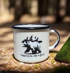 Kubek "Pieprzę to, idę w góry" - 0,5 l - kremowy 