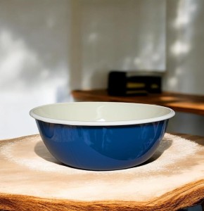  Miska emaliowana "chlebowa" - 30 cm - niebieska
