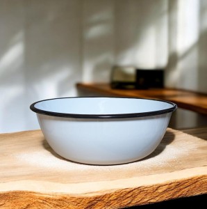  Miska emaliowana "chlebowa" - 30 cm - biała