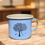 Kubek z drzewem szczęścia - 0,5 l - niebieski