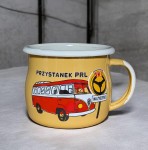 Kubek  "Przystanek PRL" - 0,35 l - wypukły,  żółty