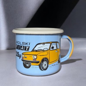 Kubek Polski Fiat 126p - 0,35 l - niebieski