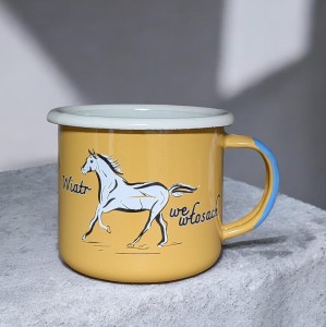 Kubek z koniem - 0,35 l - żółty 