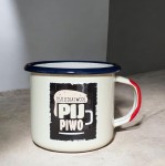 Kubek "Oszczędzaj wodę, pij piwo" - 0,35 l - kremowy  