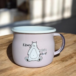 Kubek  "Kawy mi się chce" - 0,5 l - wypukły,  różowy 