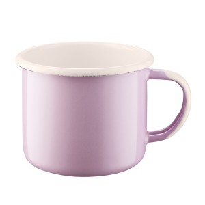 Kubek emaliowany - poj. 0,5 l - różowy