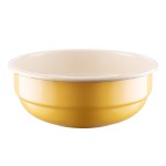 Rodzinna miska emaliowana - 16 cm - żółta - 2 GATUNEK