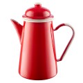 Olkuski kafejnik emaliowany - poj. 1,3 litra - czerwony
