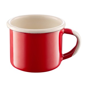 Kubek emaliowany - poj. 0,65 l - czerwony