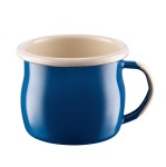Kubek emaliowany wypukły  - poj. 0,35 l - niebieski
