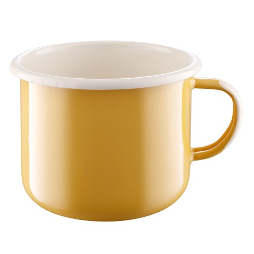 Kubek emaliowany - poj. 0,5 l - żółty
