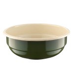 Rodzinna miska emaliowana - 20 cm - zielona