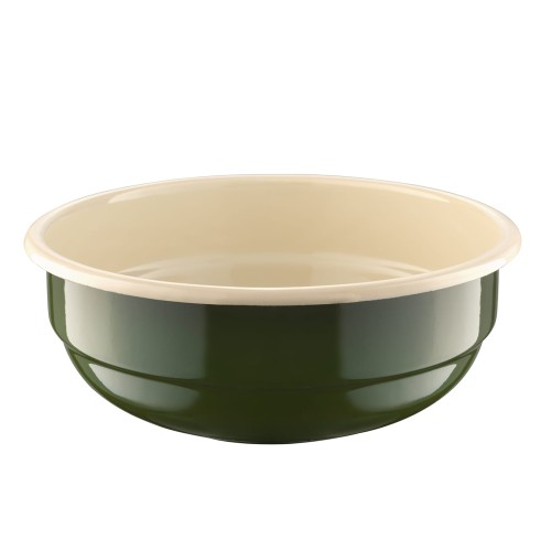 Rodzinna miska emaliowana - 20 cm - zielona