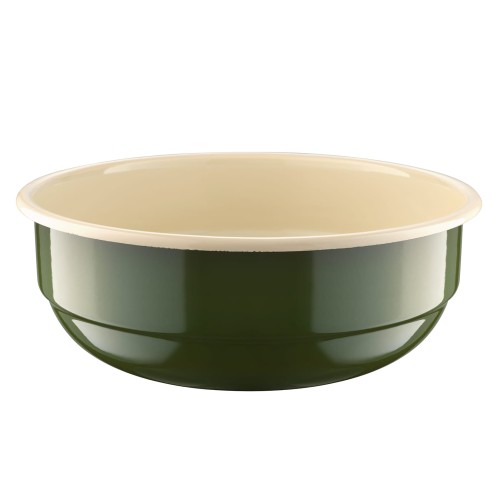 Rodzinna miska emaliowana - 24 cm - zielona