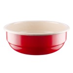 Rodzinna miska emaliowana - 20 cm - czerwona