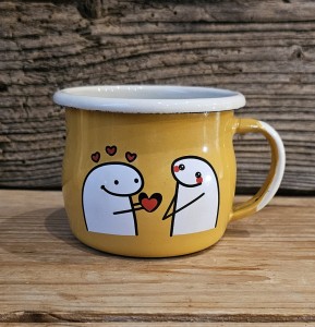 Kubek "Love" - 0,35 l - żółty