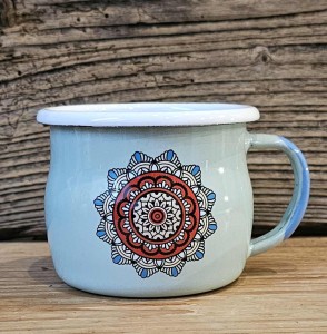 Kubek z mandalą - 0,35 l - miętowy 